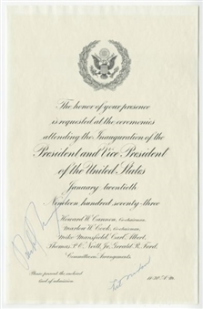 Richard Nixon and Wife Pat Nixon Signed Presidential Inauguration Invitation  